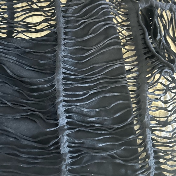 BEBE String Top Black With Attached Tank Top Underneath NWOT Size Small - Picture 7 of 9